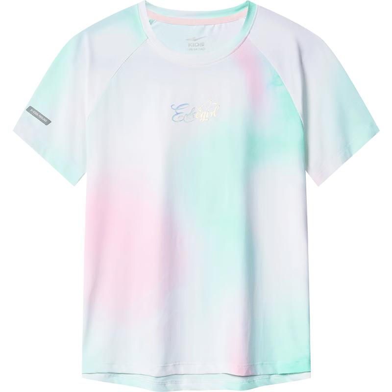 Erke Girls  Short Sleeve Casual Round Neck T-Shirt 120