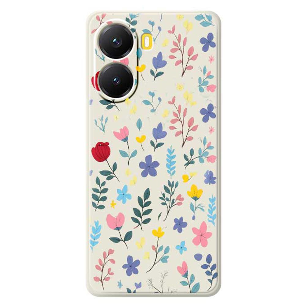 For Xiaomi Redmi Turbo 4 5G/Poco X7 Pro 5G Case Colorful Flower Branches Pattern Printing Straight Edge TPU Phone Back Cover