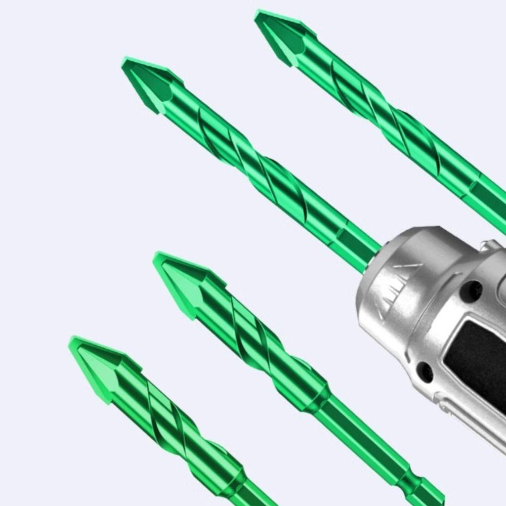 2Pcs Precision Eccentric Drill Bit 6/8/10/12mm Hole Drill Bit Multifunction Tile Drill Bit