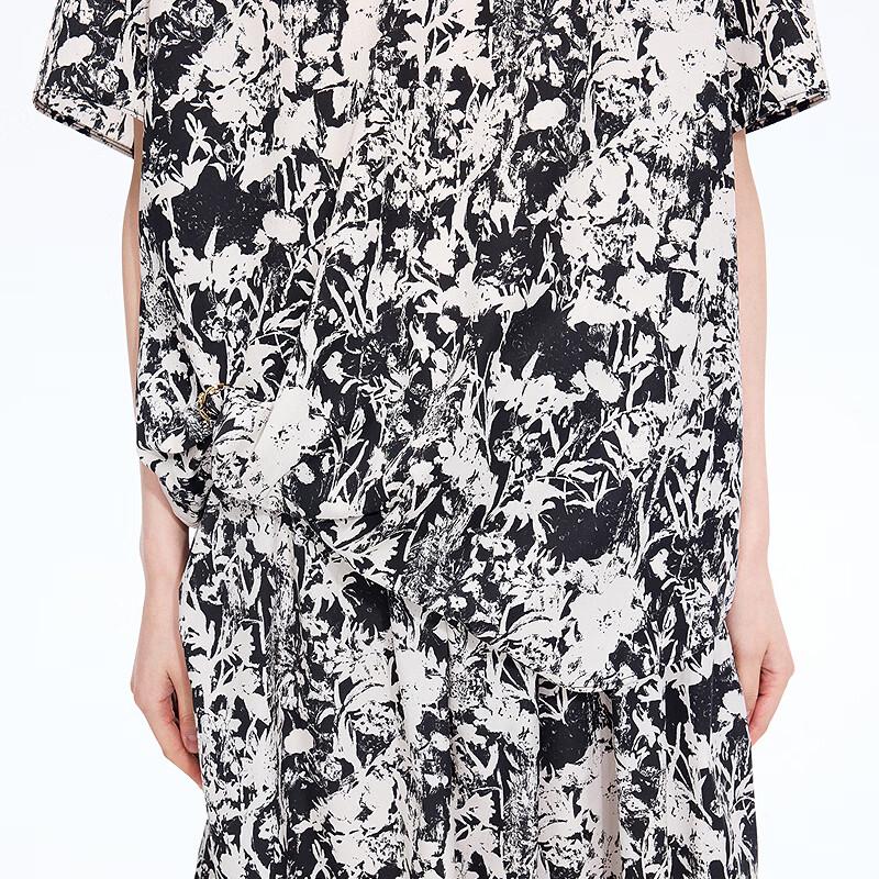 JNBY Round Neck Cotton Print Shirt