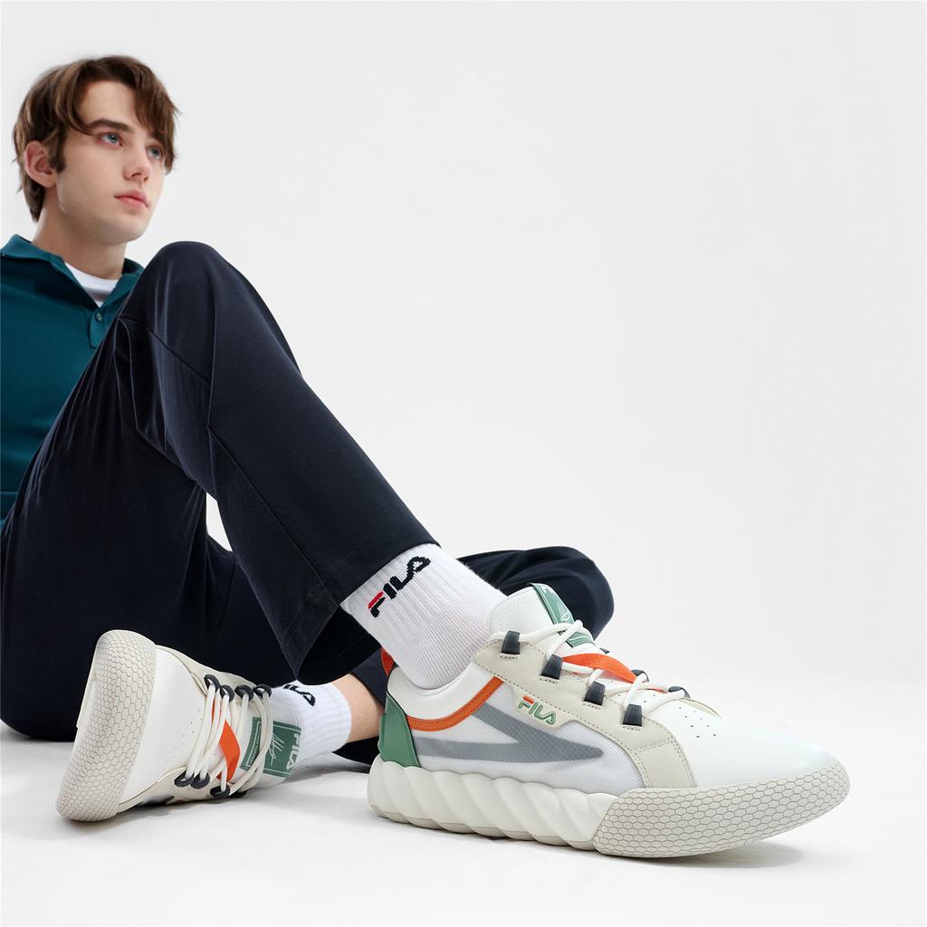 Fila Campo Icona Low-Top Sneakers Men Sneakers White Green F12M423208FCH