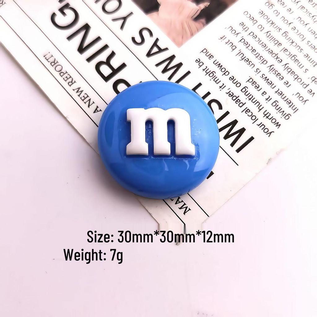 Multi-color M Bean Resin DIY Phone Case, Hair Clip & Fridge Ornaments