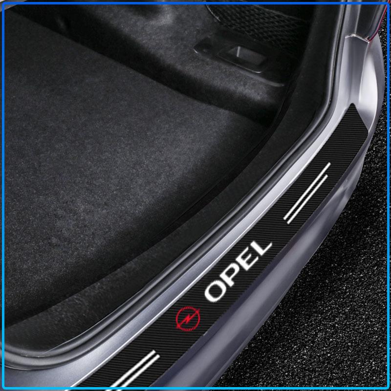 1 Pezzo Paraurti Posteriore in Fibra di Carbonio per Auto Protezione Bagagliaio Adesivi 3D Per Opel Astra C G H Insignia J K Zafira B Corsa Vectra C Corsa C