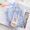 Puppy Dog Shirt Strap Skirt Set Teddy Pomeranian Small and Medium Dogs Universal Princess Style Dress Pet Clothes