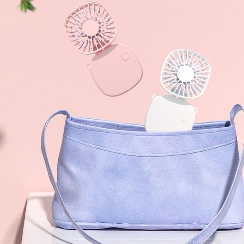Handheld Fan Foldable Fan Rechargeable Small Pocket Fan with 3 Speed USB Fan for Office Outdoor Indoor Pocket Fan