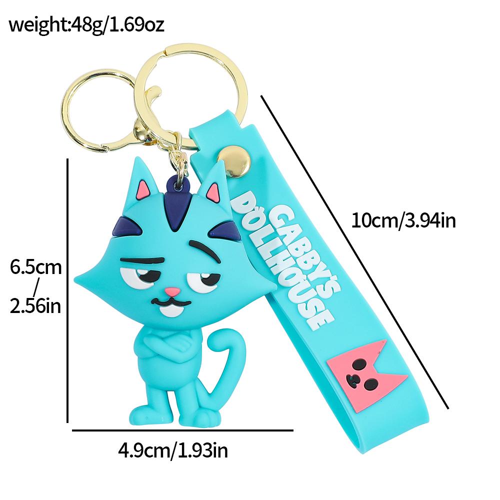 Gabby Dollhouse Keychain 3D Doll Pendant Handmade Backpack Accessories Creative Keychain Shoulder Bag Decoration Supplies Gifts