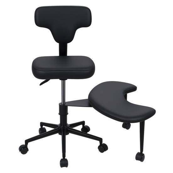 ADHD Desk Chair, ADHD Chair for Adults, Cross Legged Office Chair with Wheels, Criss Cross Desk Chair with Lumbar Support and Height Adjustable