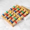 5/6 Row Foot Massage Roller Colorful Foot Shiatsu Roller Wooden Foot Massager  Household