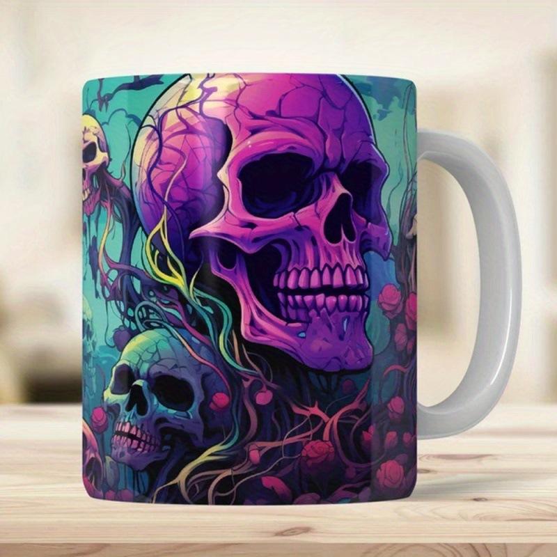 New 3D Skull Mug Ceramic Hot Coffee Tea Mug Gift