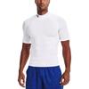 Under Armour Men's HeatGear® Compression Mock Short Sleeve T-shirt White Unisex 1372586-100