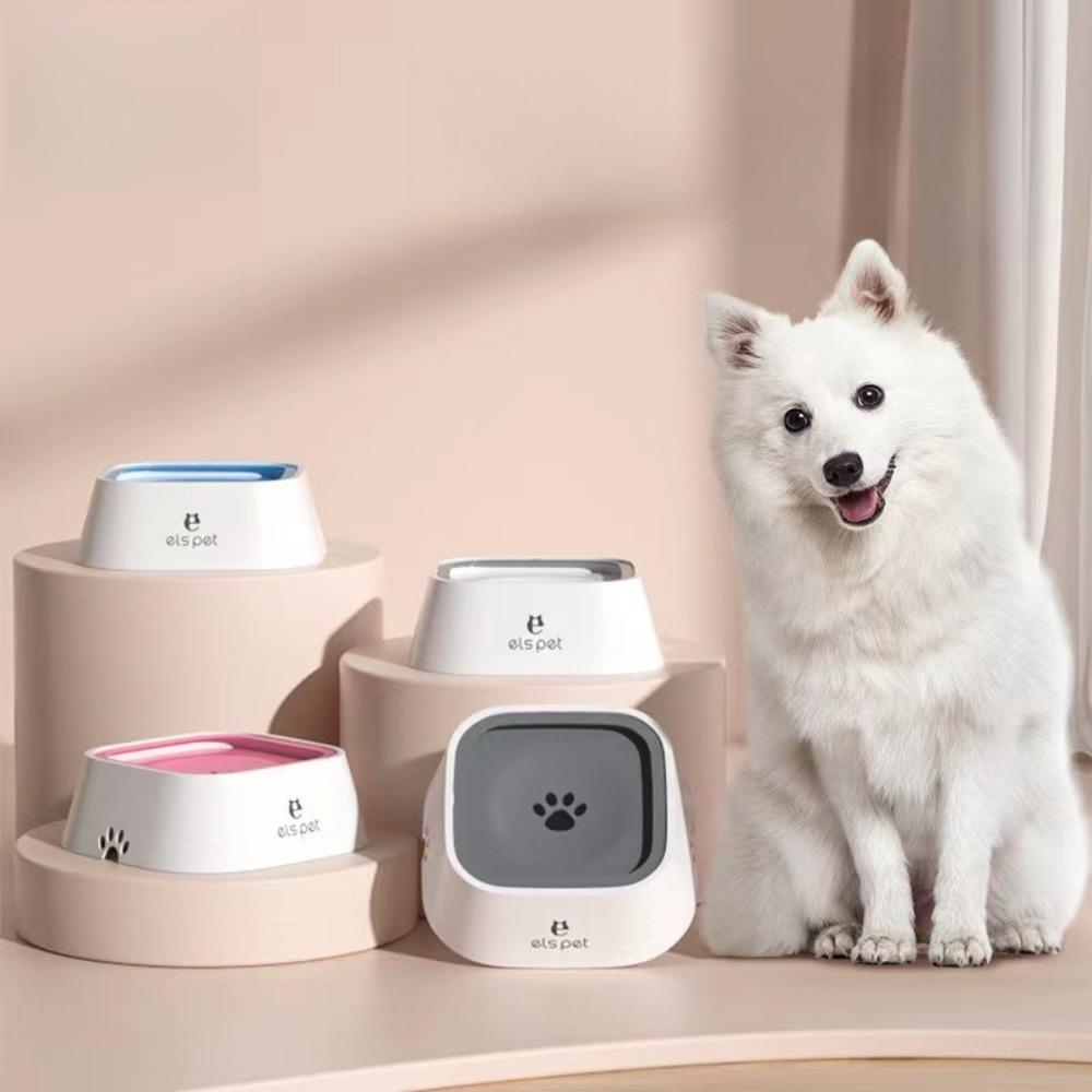 No Wet Mouth Floating Pet Bowl Anti Tipping Dog Water Dispenser Splash Proof Cat Bowl