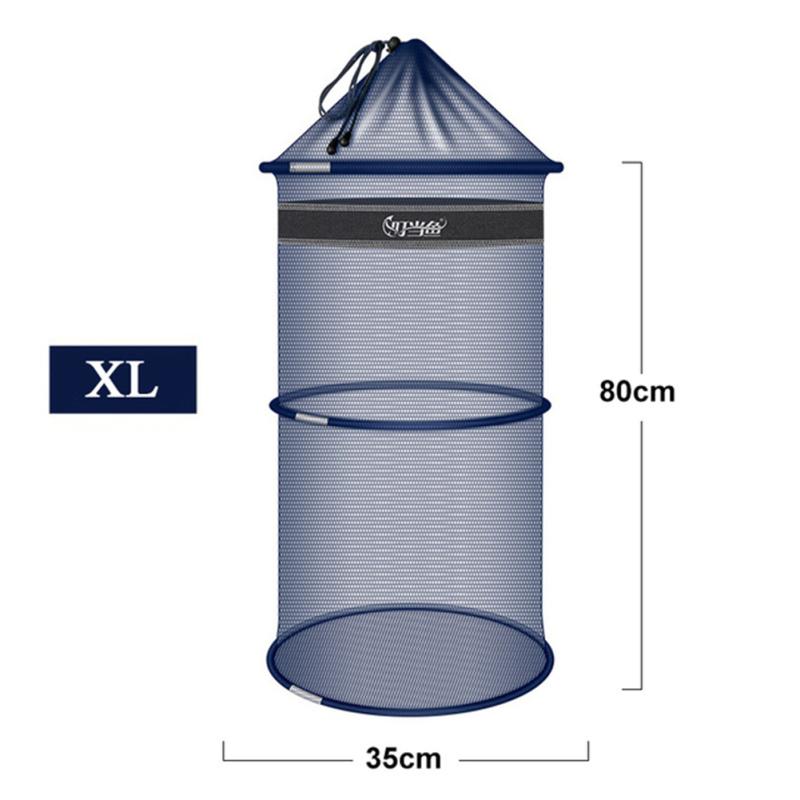 Portable Fishing Bucket Multi-purpose Quick Dry Anti-jump Mesh Storage Bag Crab Lobster Fish Shrimp