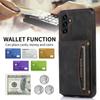 For Samsung Galaxy S25+/S24+ Phone Case Tri-Fold Wallet Kickstand PU Leather+TPU Back Cover