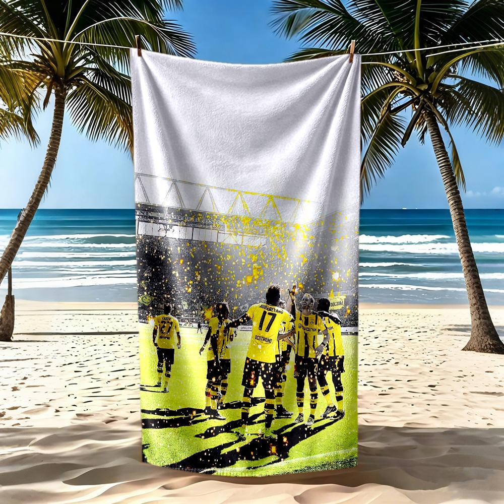 Borussia Dortmund Beach Towel Super Soft Absorbent Comfortable Lightweight Perfect For Traveling Yoga Camping And Swimming