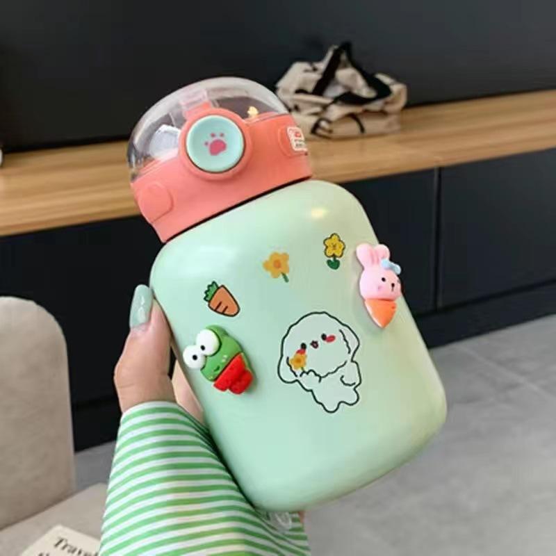Simple Thermos Cup for Girls, Straw Cup Ins, High-looking Internet Celebrity, Adult Student Gift, Children's Water Cup