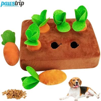 Plush Dog Toys Carrot Pulling Interactive Training Toys for Small Medium Dogs Cats Bite Resistant Puppy Chew Toy Pet Supplies