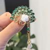 Retro Temperament Corsage Personalized Peacock Open Screen Brooch High-End Hanfu Cheongsam Creative Pendant Pin