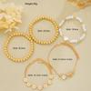 5Pcs/Set Bohemian Daisy Flower Heart Bracelets Sets for Women Vintage Gold White Color Crystal Infinity Symbol Bracelets Jewelry