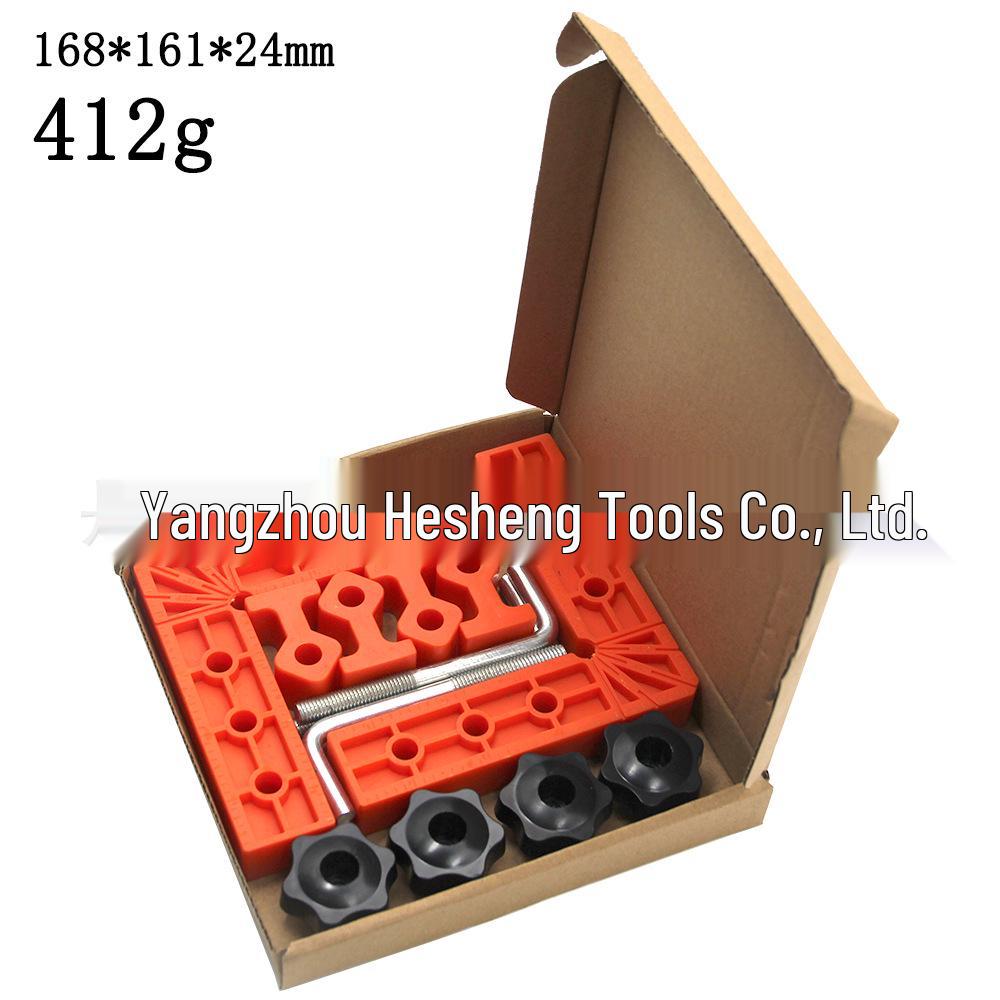 Adjustable 140mm Right Angle Woodworking Clamp & Ruler Tool Set