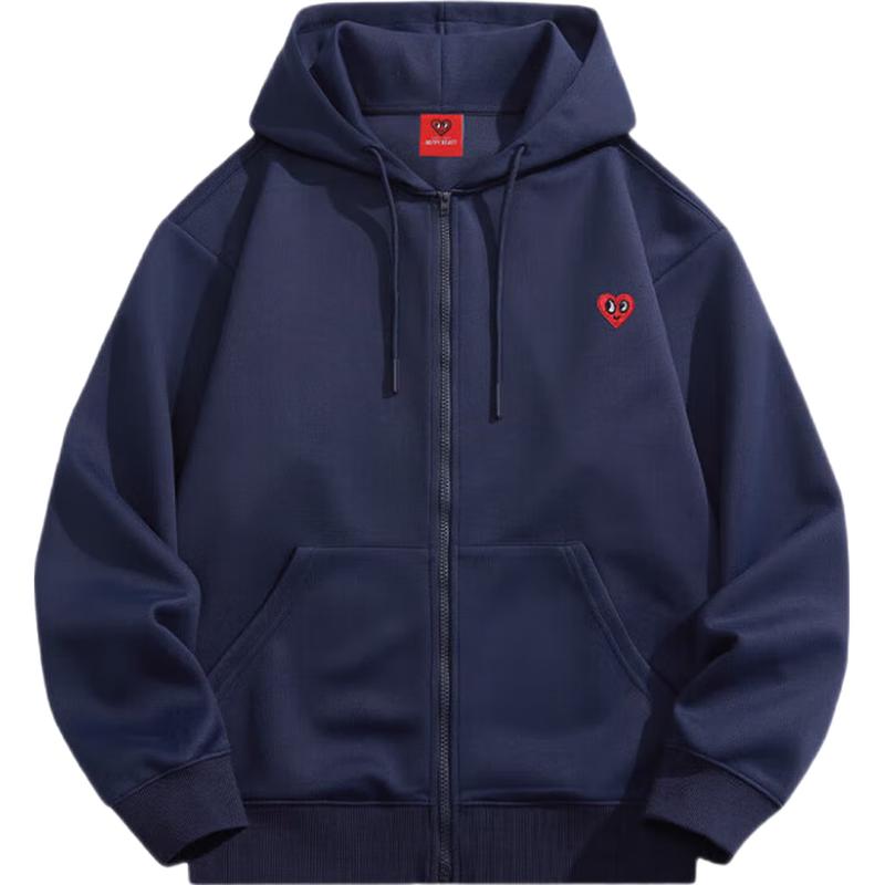 Charles Peach Heart Unisex Reißverschluss-Hoodie