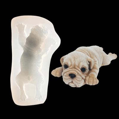 Model Shar Pei Silikonová forma na výrobu pěny Dekorativní DIY forma na pečení čokoládové zmrzliny
