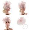 Elegant 1920s Rosette Gauze Fascinator Headbands With Mesh Veil For Headpiece Evening Even