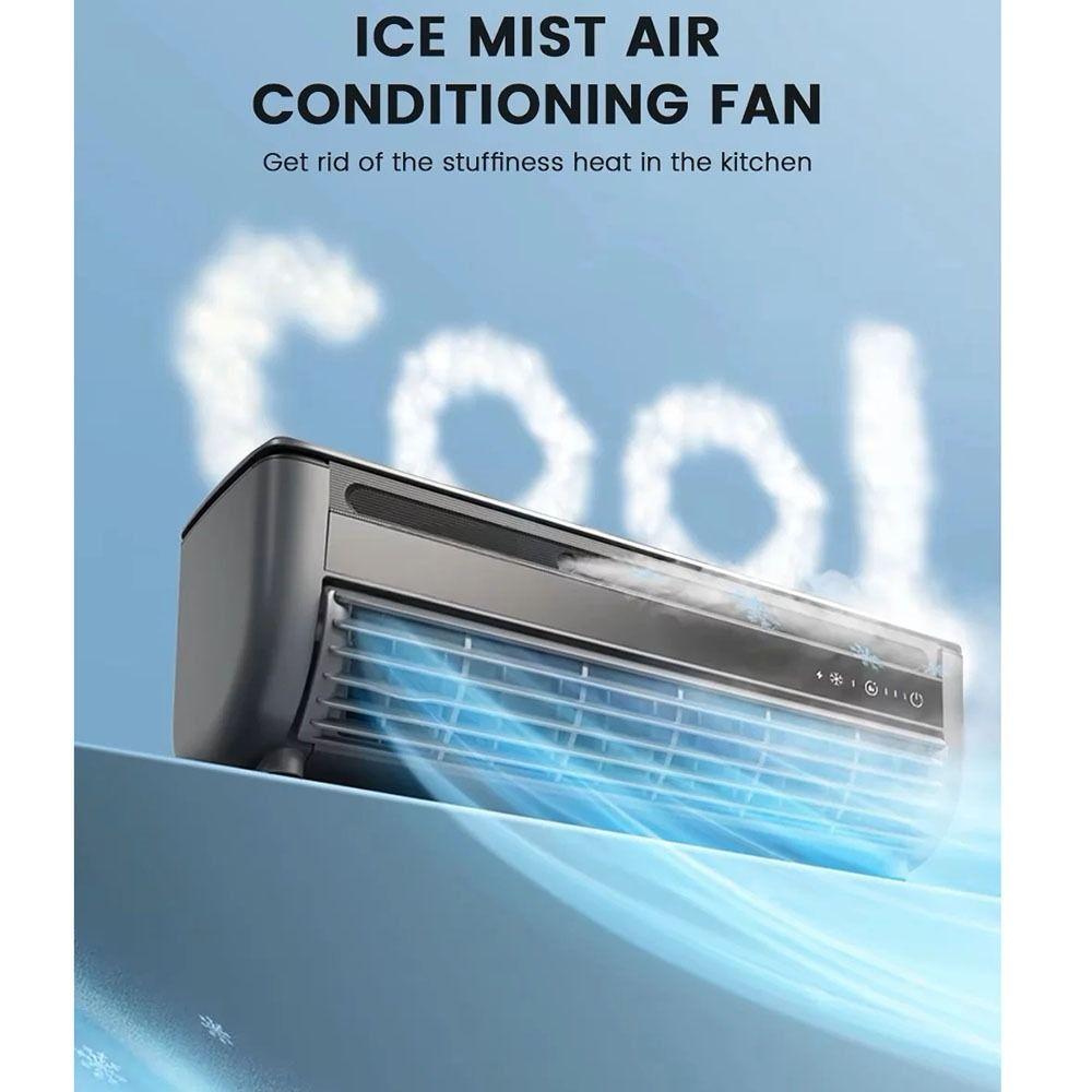 Quick Cooling Wall-Mounted Air Cooling Fan Leafless Design Portable Wall Ice Cooler Bedroom