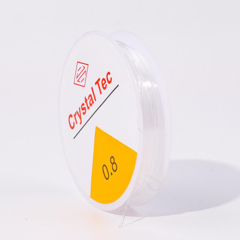 

Круглая эластичная веревка из коровьей кожи с бусинами и кристаллами - износостойкая и суперэластичная проволока 0.8mm