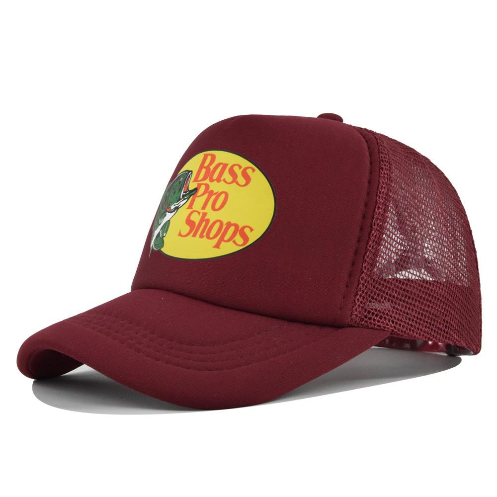 Klassische Logo Trucker-Kappe, Weiß & Hellblau Atmungsaktive Mesh-Baseballkappe, Verstellbarer Outdoor-Sonnenhut zum Angeln