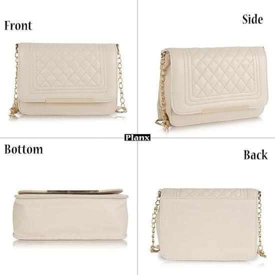 PLANX Piele Sintetică Geantă Casual Sling/de Mână pentru femei și fete.