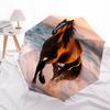 1pc Horse Ocean Automatic Open/Close Umbrella 8-Rib Strong Frame, Portable Travel Umbrella for Women & Men, Birthday Gift Parties 053