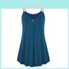 Elegant Women's Fashion Summer Plus V-neck Sleeveless Button Loose Hem T Shirt