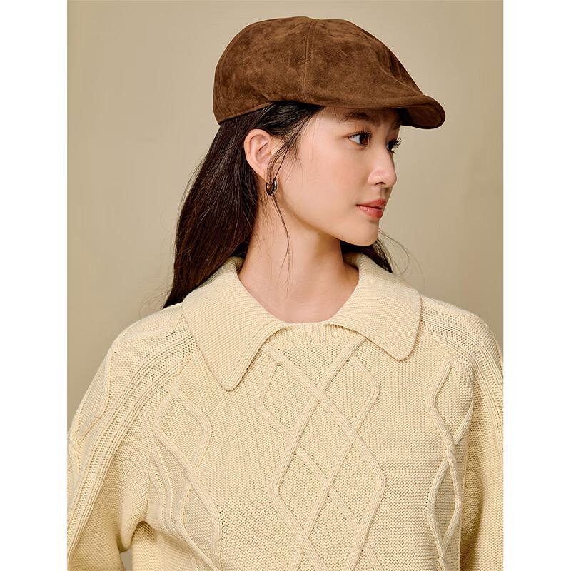 Inman Women's 2025 Winter Cable Knit Polo Sweater