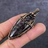Russian Charoite Gemstone Copper Wire Wrap Jewelry Pendant 2.56" j7k60
