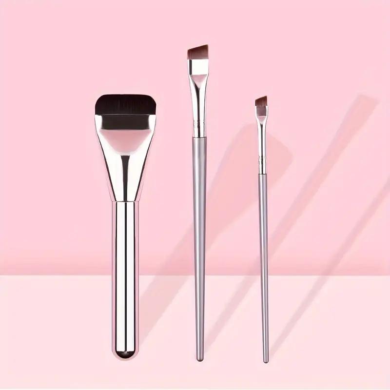 

Ультратонкая кисть для тональной основы One Line Foundation Brush Ультратонкая бесследная кисть для консилера и подводки для глаз Набор из 3 кистей для макияжа