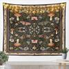 Halloween Boho Moth Tapestries Gothic Nature Wall Tapestry Boho Exotic Vintage Floral Black Wall Art For Kids Teens Youth Women