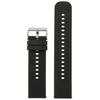 Rubber Watch Strap U27 - Black/Silver - 18Mm