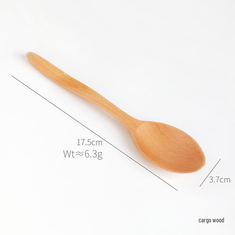 Japanese Beech Wood Long Handle Spoon for Coffee, Rice, and Soup