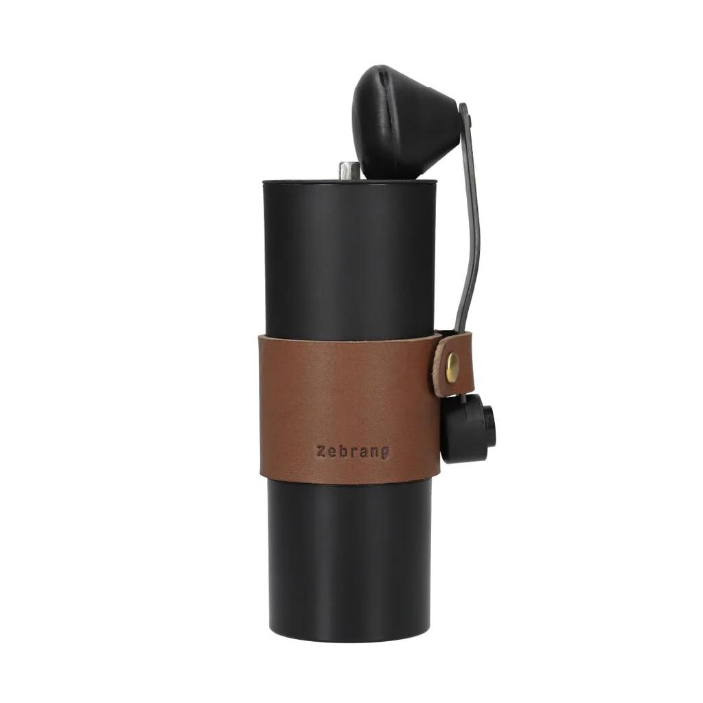 Zebrang Leather Handle Holder, Italian Leather, Brown, Cowhide, for Coffee Mills, ZB-LHH-BR, Made in Japan
