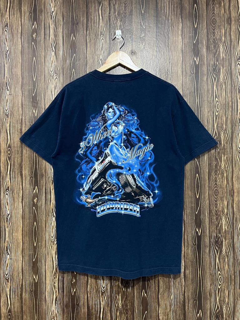 Vintage Y2K Lowrider 3 Räder des Glücks / Rollin Hard / Graffiti Kunst T-Shirt / Größe L
