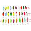 10Pcs Fishing Spinner Swimbaits Set for Saltwater and Saltwater Sequins Lures Set Spoon Steel Treble Hook Spinner Baits