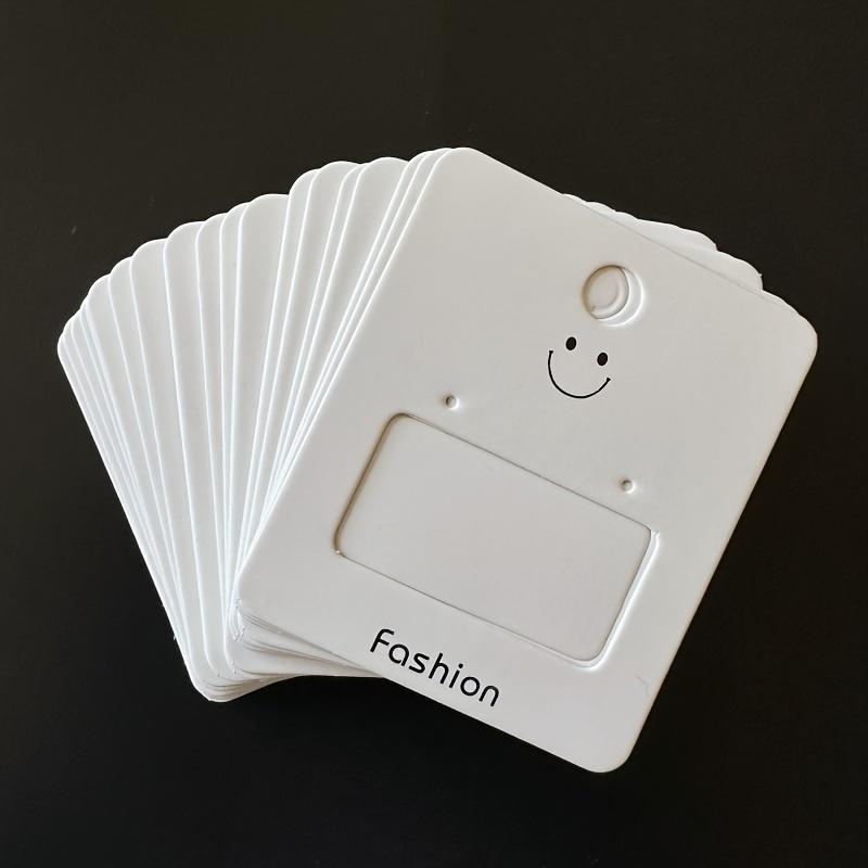 100pcs Earrings Display Cards, Matte Finish, Advanced Hook Design, Paper Material, Jewelry Showcase Card Set