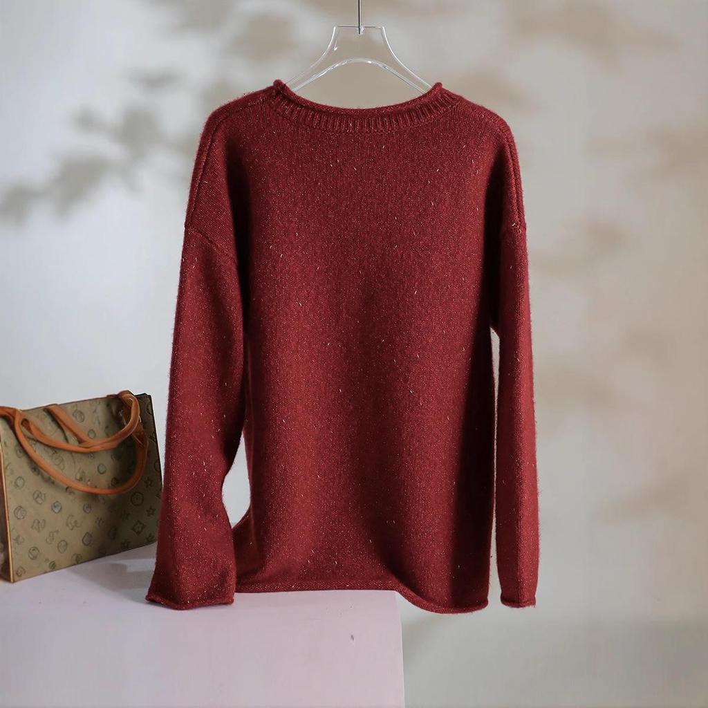Women's Soft Cashmere Knit Slimming Pullover Sweater - Autumn/Winter New Style