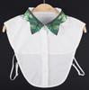 Women's Fake Collar Shirt White Fake Collar Women Detachable Collars Embroidery Cotton False Collar Shirt Col Amovible Femme