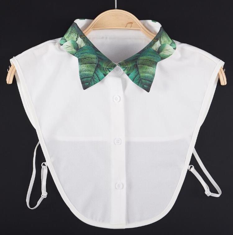 Women's Fake Collar Shirt White Fake Collar Women Detachable Collars Embroidery Cotton False Collar Shirt Col Amovible Femme