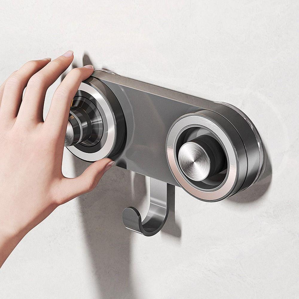Wall Mounted Magnetic Hair Dryer Holder Non Perforated Hair Drier Storage Stand  Bathroom
