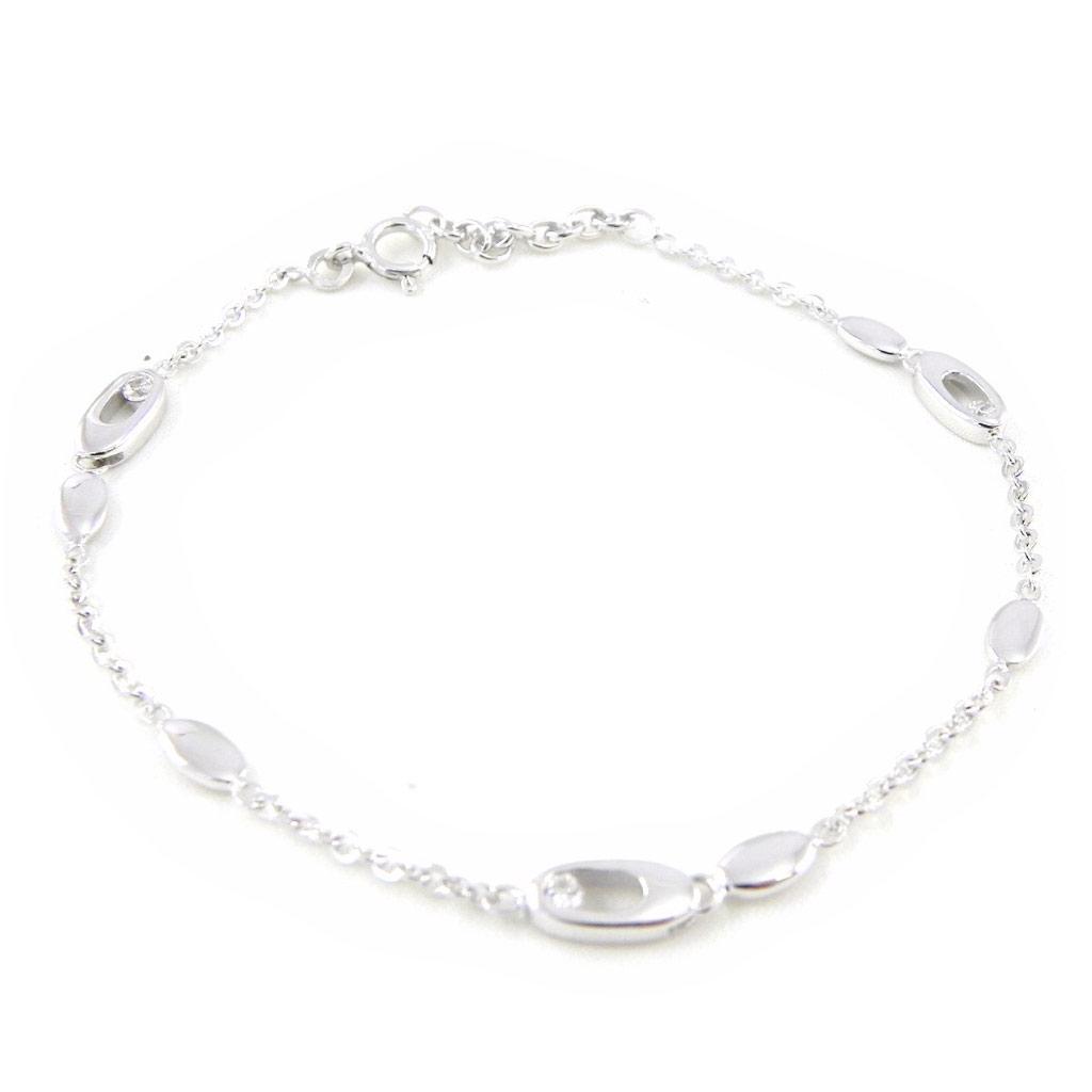 

Altesse [H3283] - Серебряный браслет белого цвета Câlin