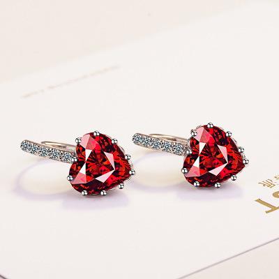 New 925 Silver Stud Earrings AAA Zircon High Quality For Women's Wedding Fine Jewelry Accessories Party Gift