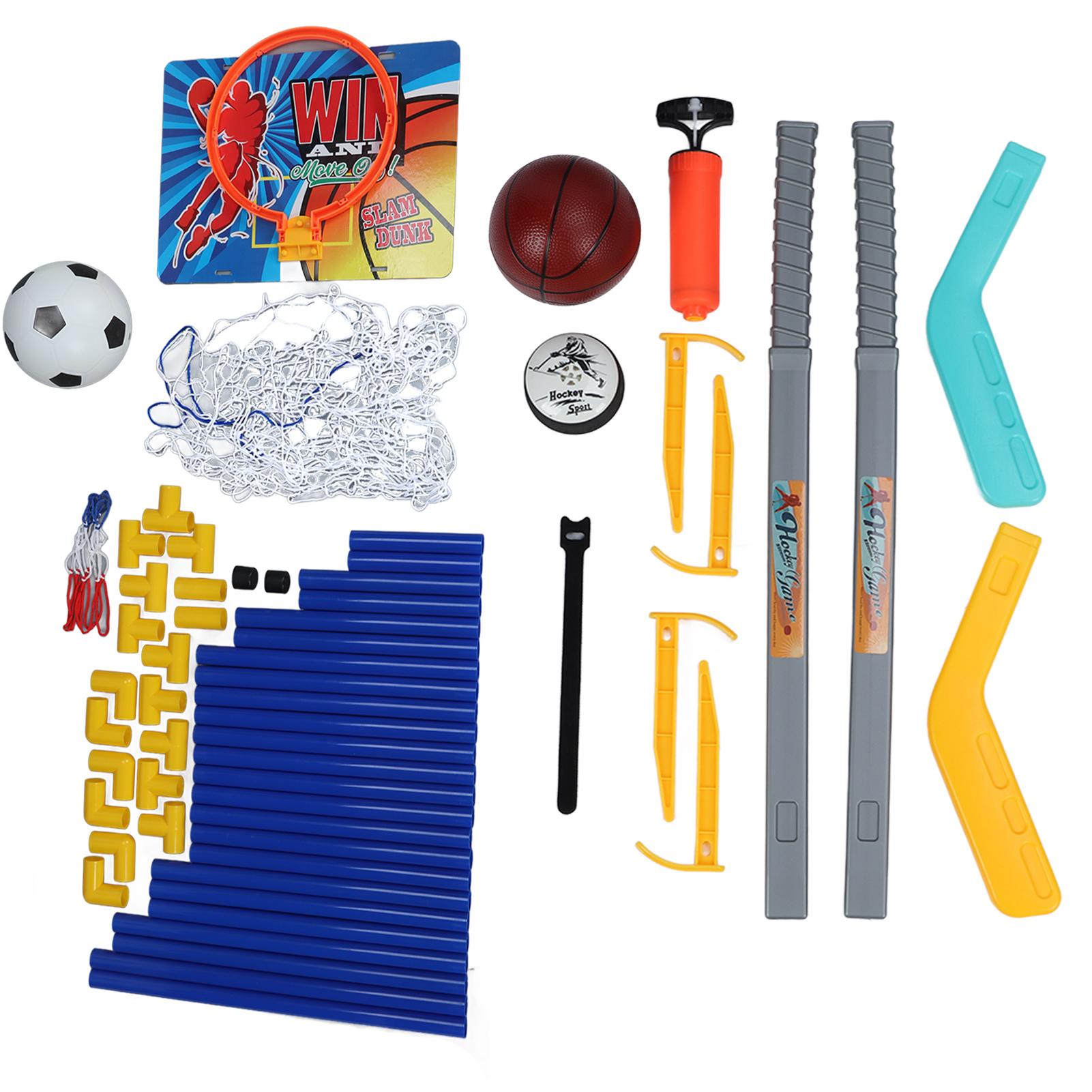 

3 в 1 Спортивный баскетбольный мяч Футбольные ворота Хоккей Крытый Открытый Центр Активного Отдыха для Малышей Дети