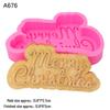 Merry & Happy Christmas Greeting Card Silicone Mold for Handmade Soap and Scented Candle